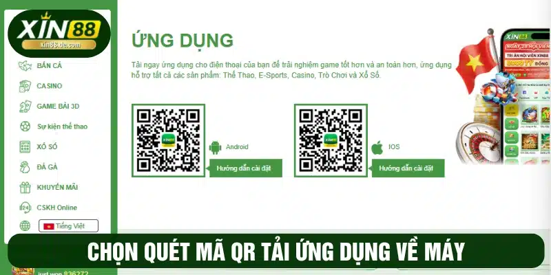Bấm đường link hoặc chọn quét mã QR