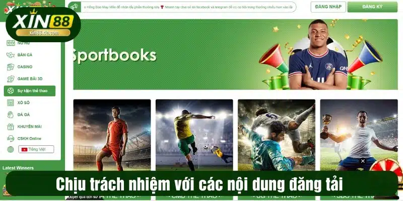 Chịu trách nhiệm với các nội dung đăng tải