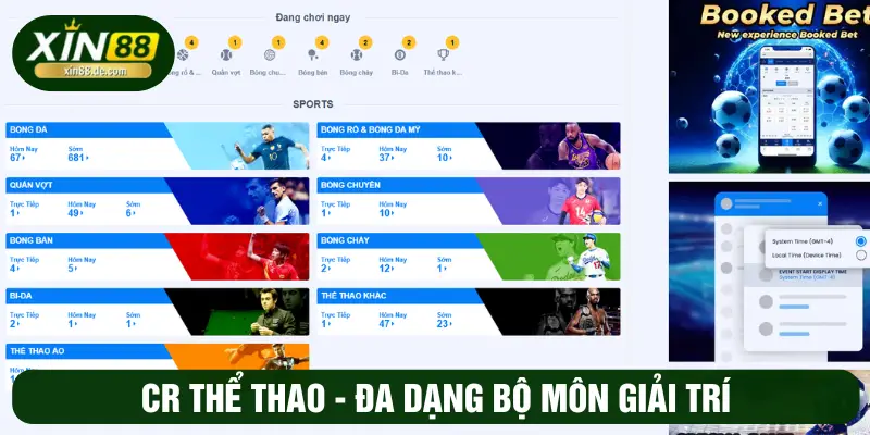 CR thể thao - Đa dạng bộ môn giải trí