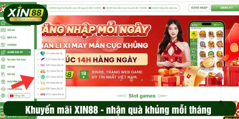 Khuyến mãi XIN88 - nhận quà khủng ngày 28 mỗi tháng