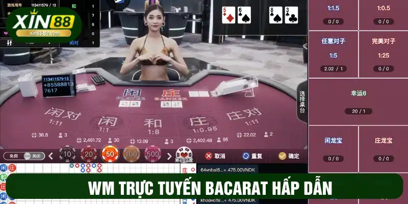 Cược Baccarat tại WM trực tuyến