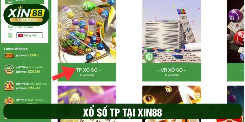 Khám phá sảnh cược TP xổ số ở nhà cái XIN88